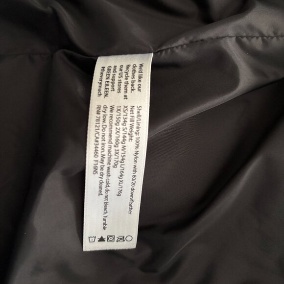 Eileen Fisher Puffer Puff Down Coat Jacket with Hood 3X - Picture 9 of 9